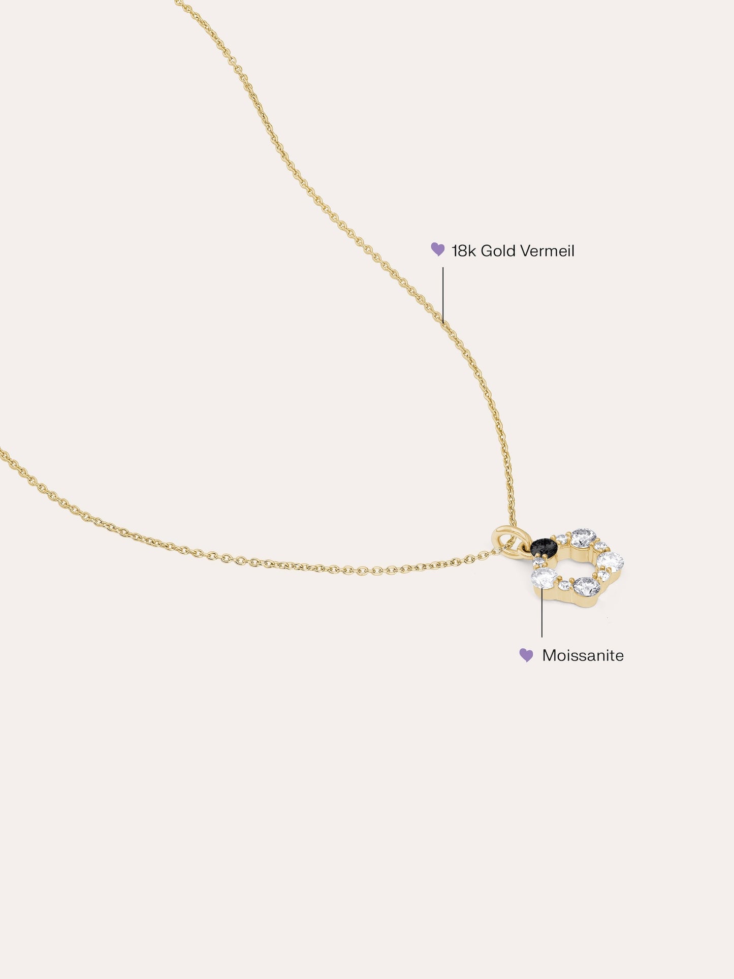 Midnight Glow Moissanite Cluster Necklace