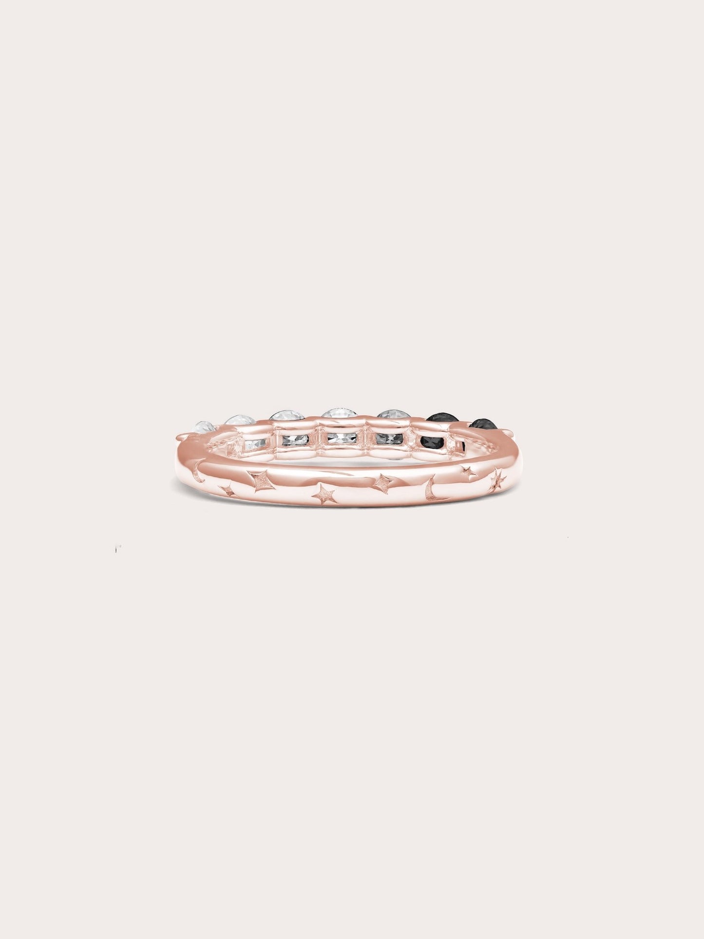 Midnight Glow Moissanite Eternity Band