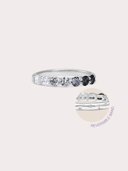 Midnight Glow Moissanite Eternity Band S925 Silver Rhodium (6) – Mondays Made Flower & Birthstone Jewelry Singapore