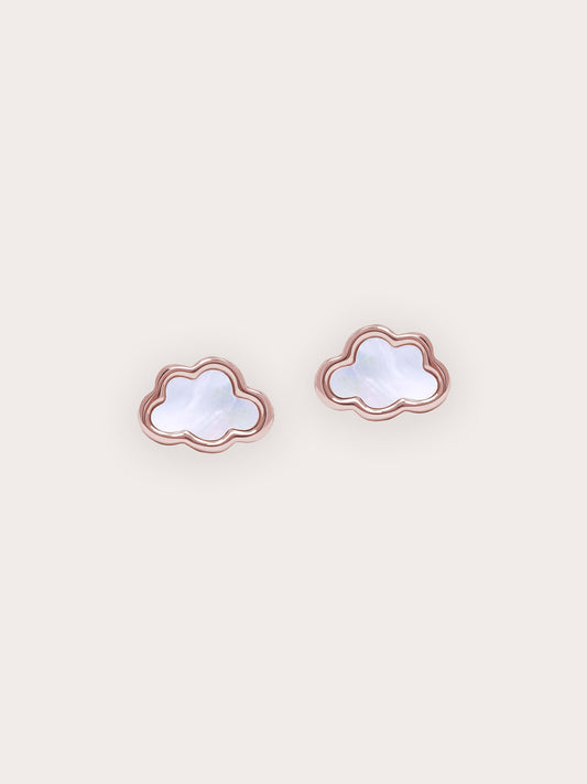 Mother of Pearl Cloud Stud Earrings