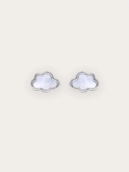珍珠母貝雲朵耳釘