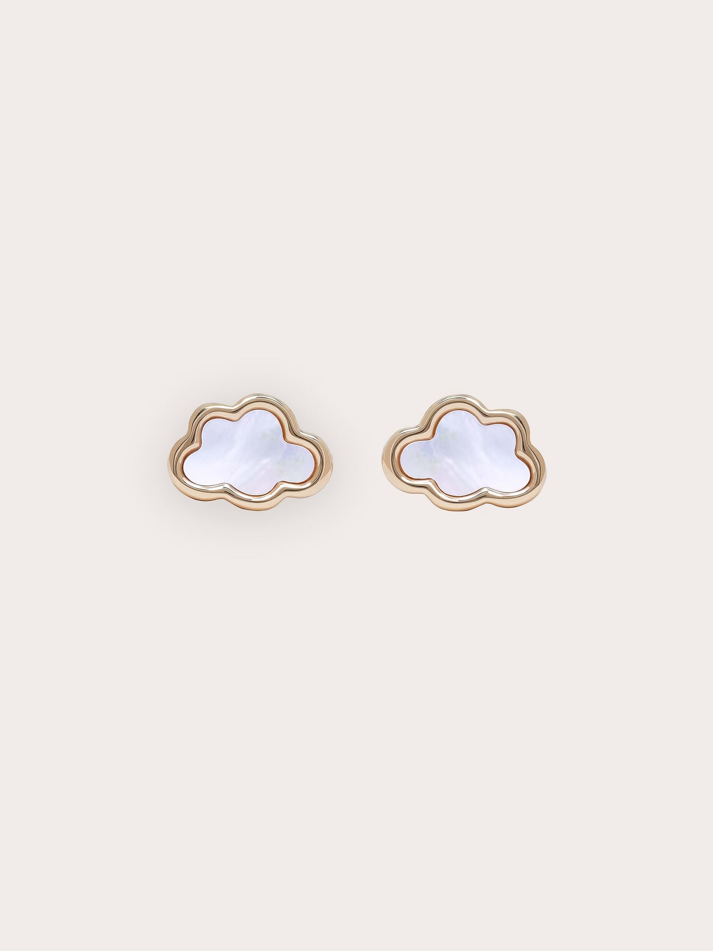 Mother of Pearl Cloud Stud Earrings