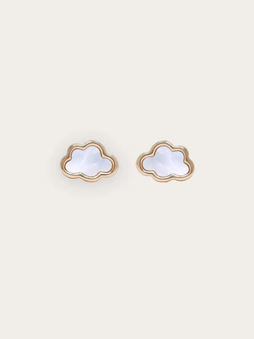 Mother of Pearl Cloud Stud Earrings