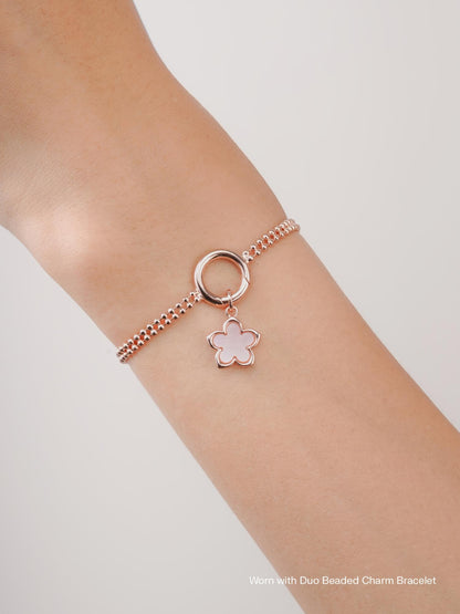Mother of Pearl Sakura Charm 18K Rose Gold (3) – Mondays Made Flower & Birthstone Jewelry Singapore