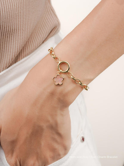 Mother of Pearl Sakura Charm 18K Gold (4) – Mondays Made Flower & Birthstone Jewelry Singapore