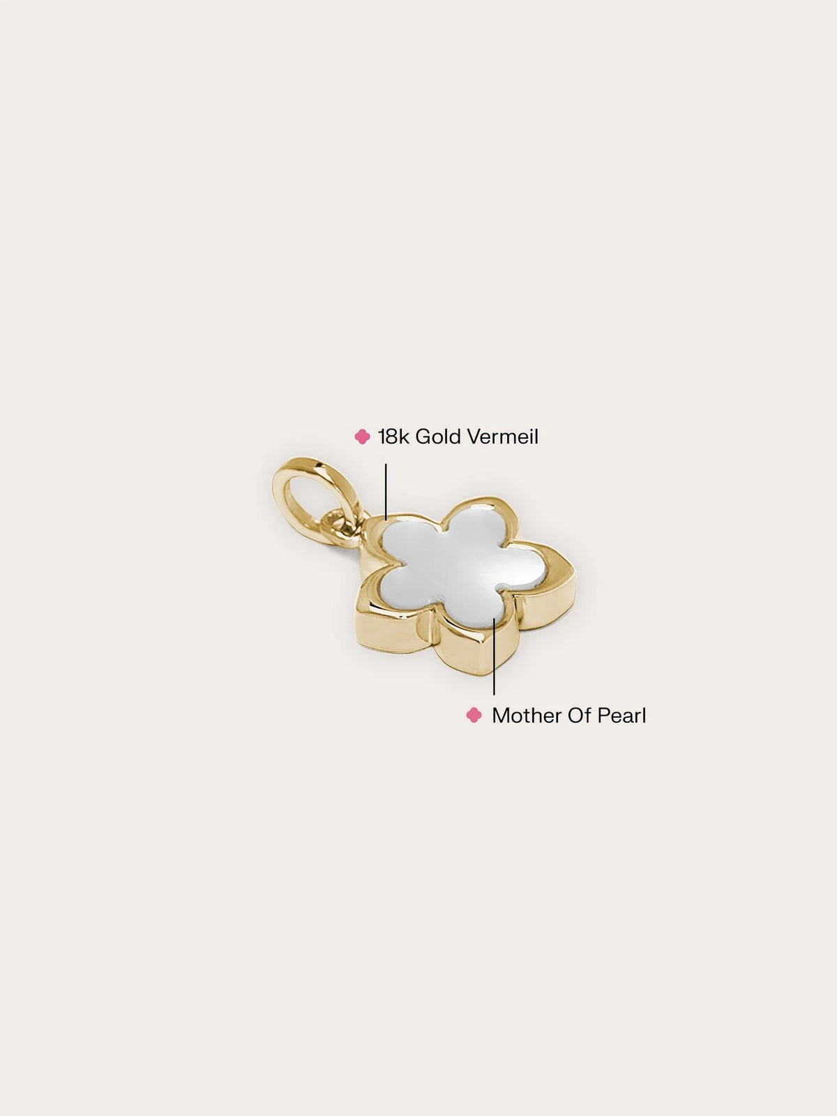 Mother of Pearl Sakura Reversible Charm