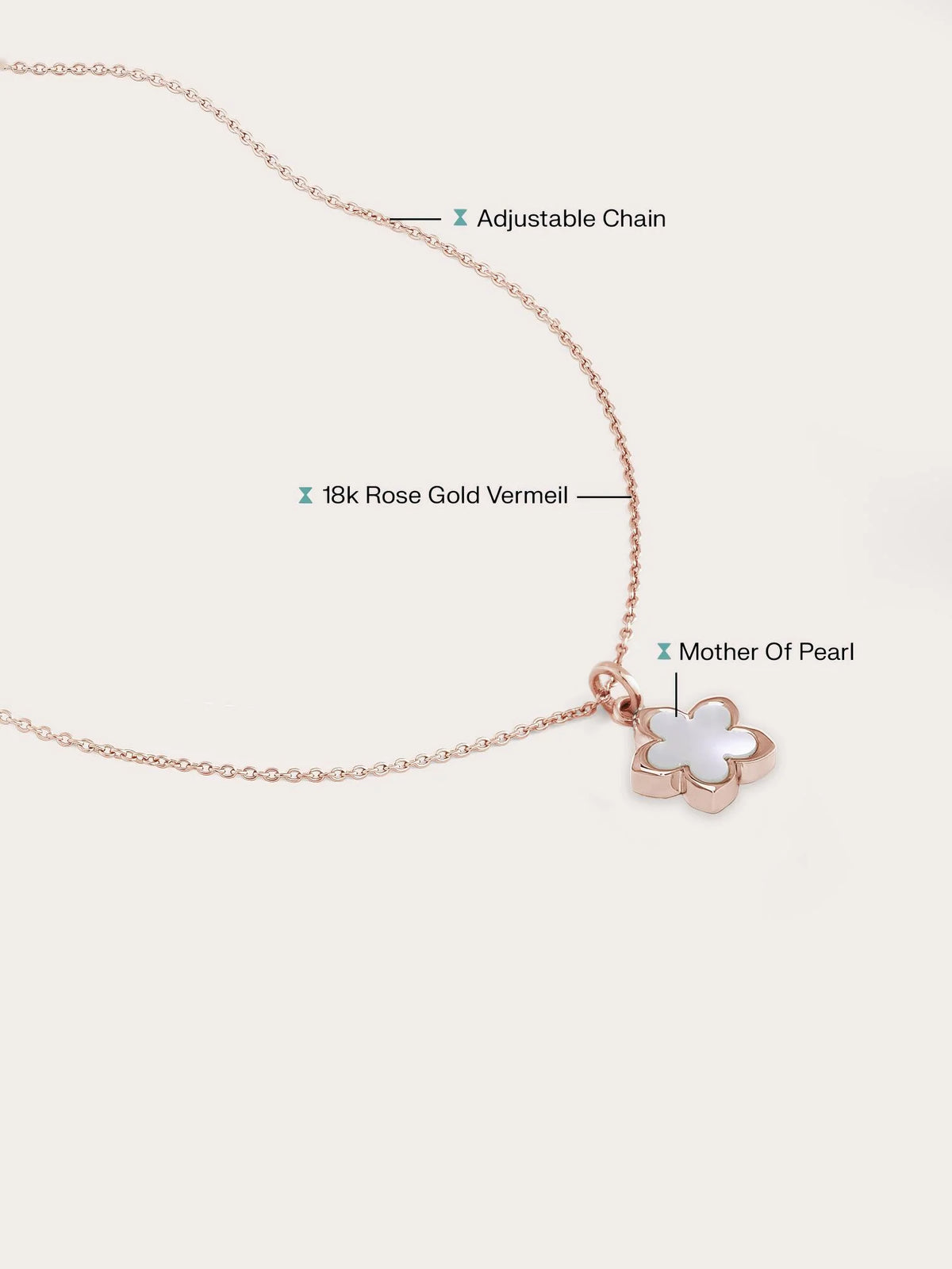 Mother of Pearl Sakura Reversible Necklace