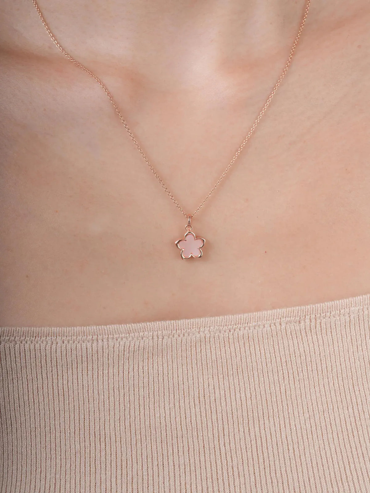 Mother of Pearl Sakura Reversible Necklace
