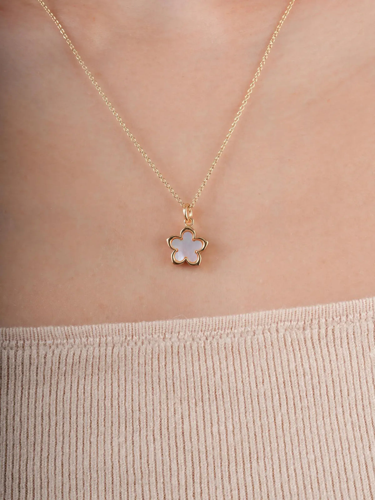 Mother of Pearl Sakura Reversible Necklace