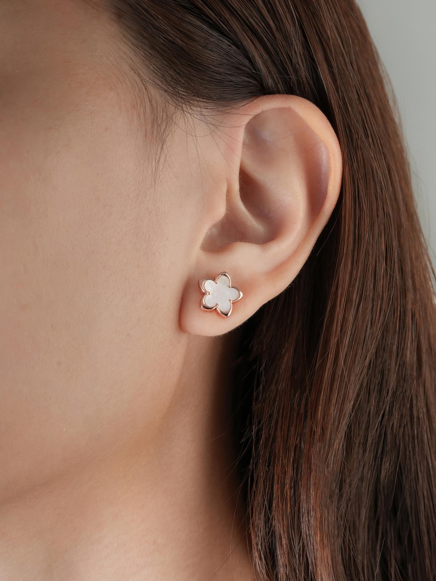 Mother of Pearl Sakura Stud Earrings