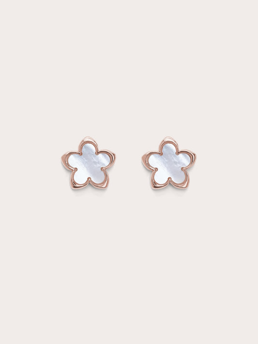 Mother of Pearl Sakura Stud Earrings