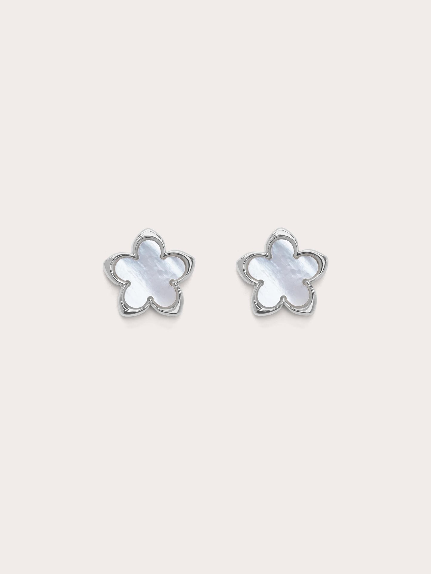 Mother of Pearl Sakura Stud Earrings
