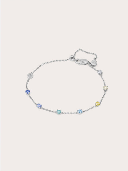 Mth Beachside Moissanite Bracelet S925 Silver Rhodium (3) – Mondays Made Flower & Birthstone Jewelry Singapore