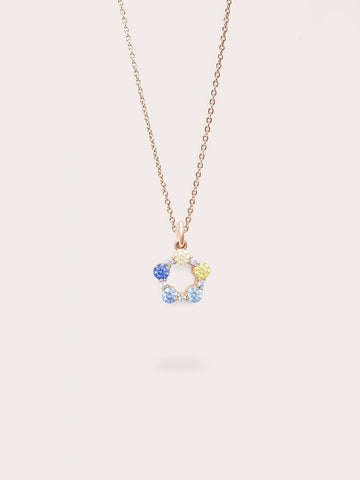 Mth Beachside Moissanite Necklace 18K Rose Gold (1) – Mondays Made Flower & Birthstone Jewelry Singapore