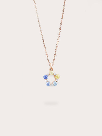 Mth Beachside Moissanite Necklace 18K Rose Gold (1) – Mondays Made Flower & Birthstone Jewelry Singapore