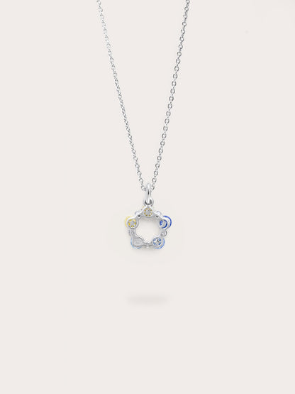 Mth Beachside Moissanite Necklace S925 Silver Rhodium (2) – Mondays Made Flower & Birthstone Jewelry Singapore