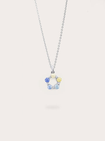 Mth Beachside Moissanite Necklace S925 Silver Rhodium (1) – Mondays Made Flower & Birthstone Jewelry Singapore