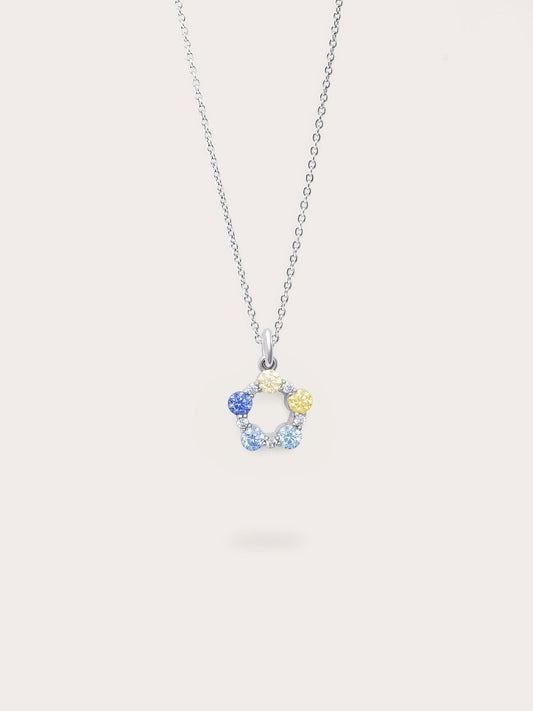 Mth Beachside Moissanite Necklace S925 Silver Rhodium (1) – Mondays Made Flower & Birthstone Jewelry Singapore