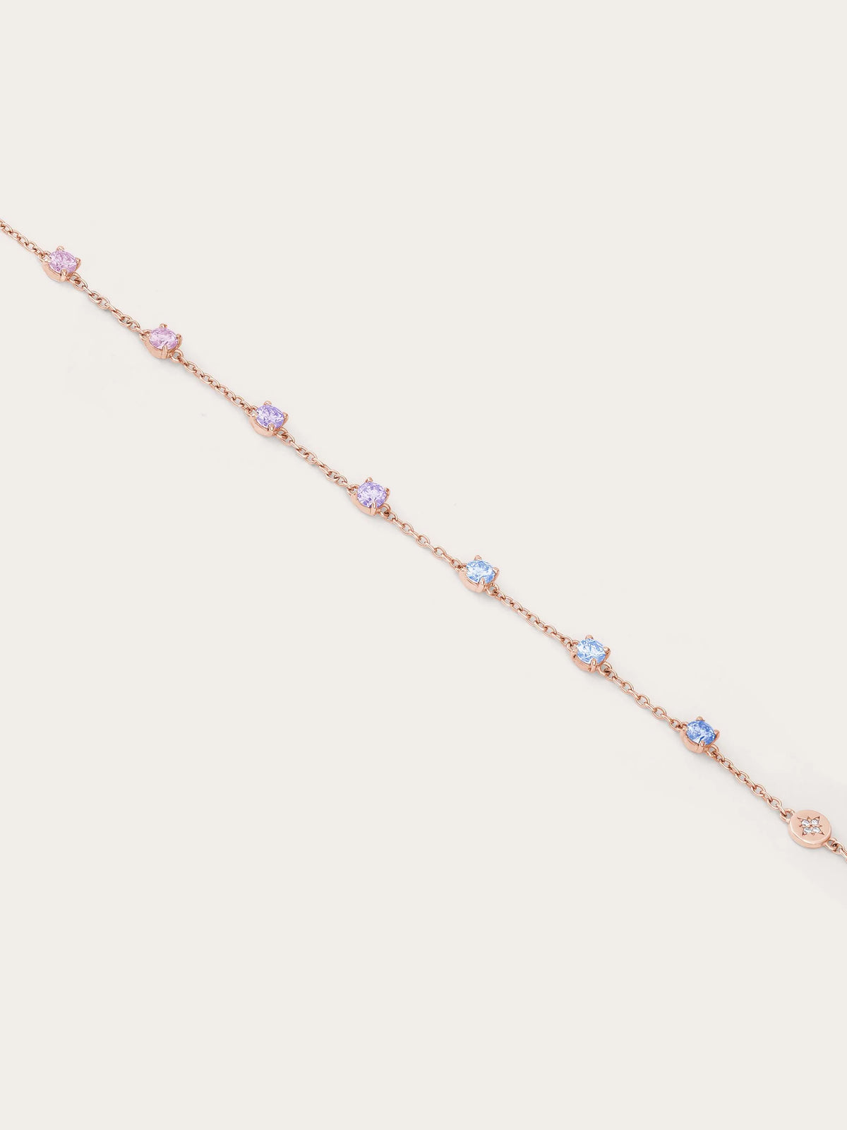Lilac Sunset Moissanite Station Bracelet