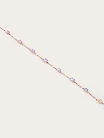 Lilac Sunset Moissanite Station Bracelet
