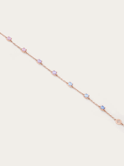 Lilac Sunset Moissanite Station Bracelet