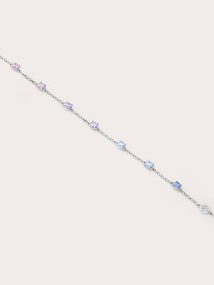 Mth Lilac Moissanite Bracelet S925 Silver Rhodium Flat – Mondays Made Flower & Birthstone Jewelry Singapore