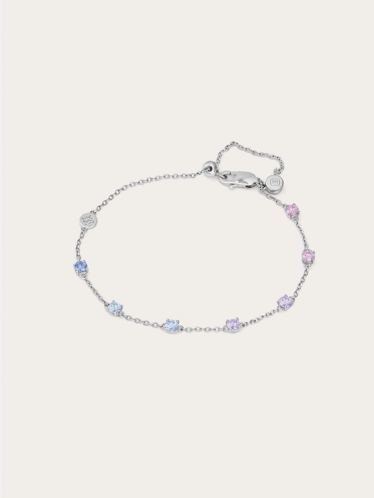 Lilac Sunset Moissanite Station Bracelet