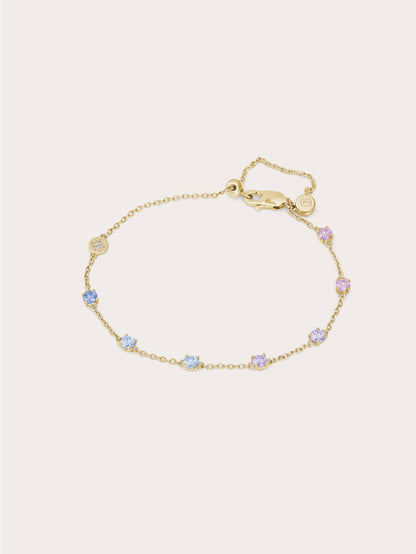 Mth Lilac Moissanite Bracelet 18K Gold – Mondays Made Flower & Birthstone Jewelry Singapore