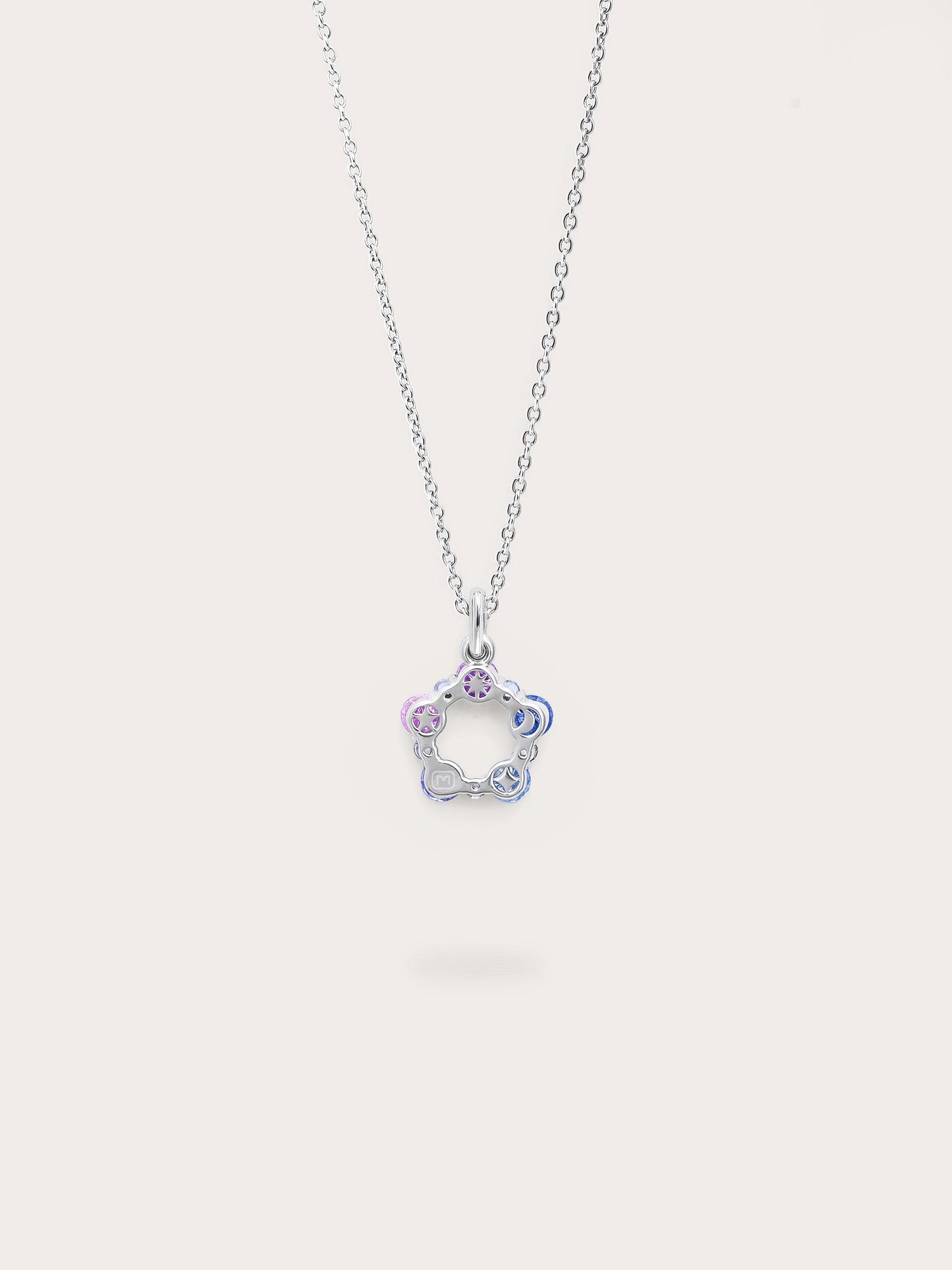 Lilac Sunset Moissanite Cluster Necklace