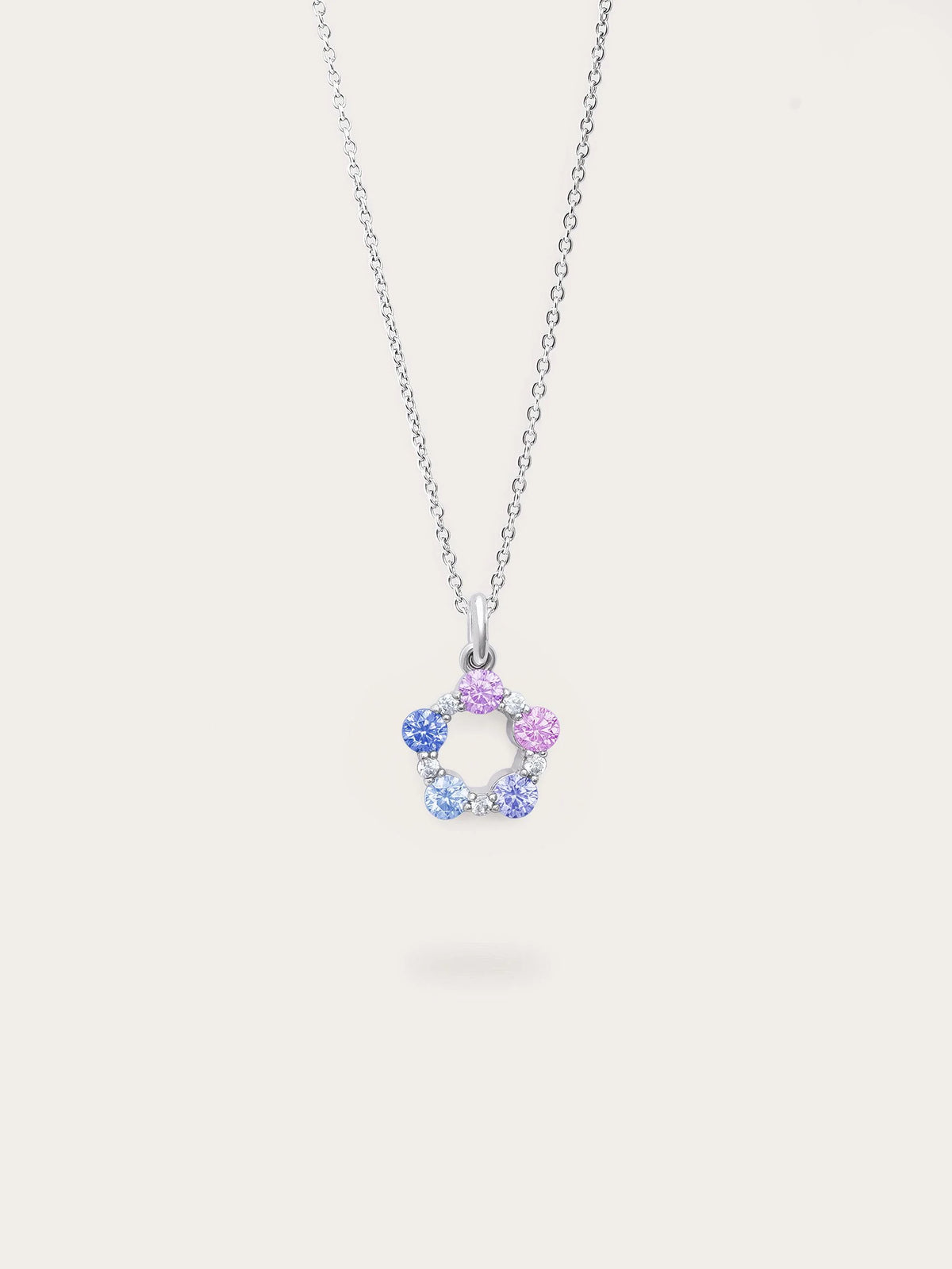 Lilac Sunset Moissanite Cluster Necklace