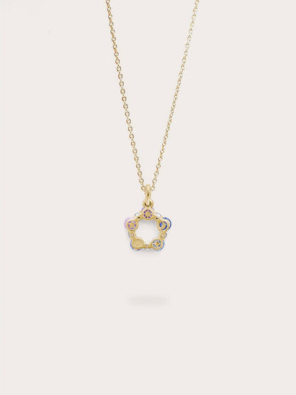 Mth Lilac Moissanite Necklace 18K Gold (2) – Mondays Made Flower & Birthstone Jewelry Singapore