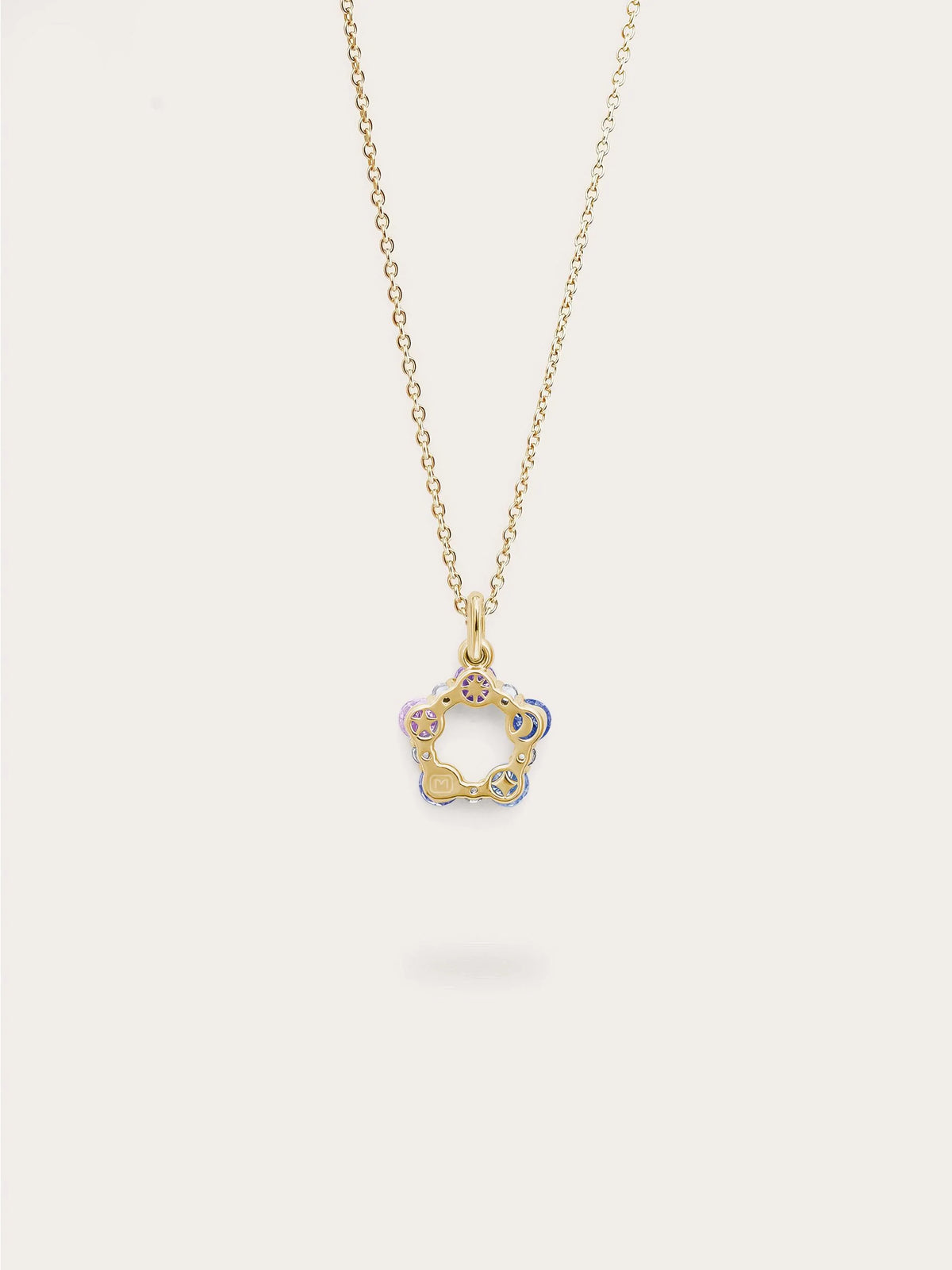 Lilac Sunset Moissanite Cluster Necklace
