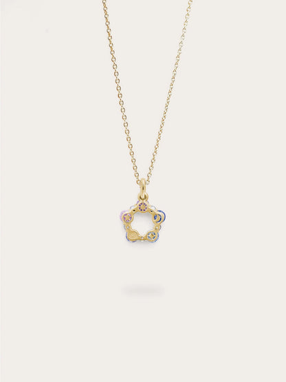 Lilac Sunset Moissanite Cluster Necklace
