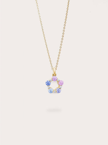 Mth Lilac Moissanite Necklace 18K Gold (1) – Mondays Made Flower & Birthstone Jewelry Singapore