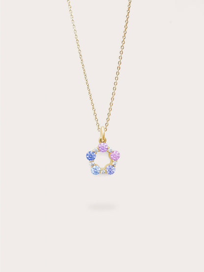 Mth Lilac Moissanite Necklace 18K Gold (1) – Mondays Made Flower & Birthstone Jewelry Singapore