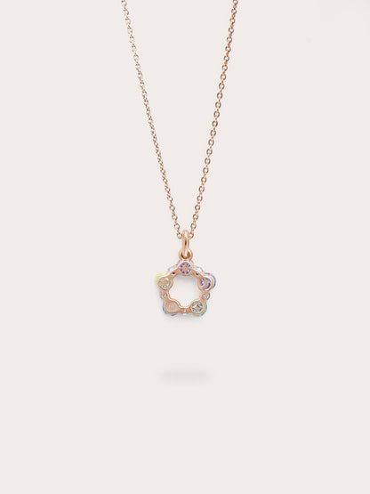 Mth Rainbow Charm 18K Rose Gold (2) – Mondays Made Flower & Birthstone Jewelry Singapore