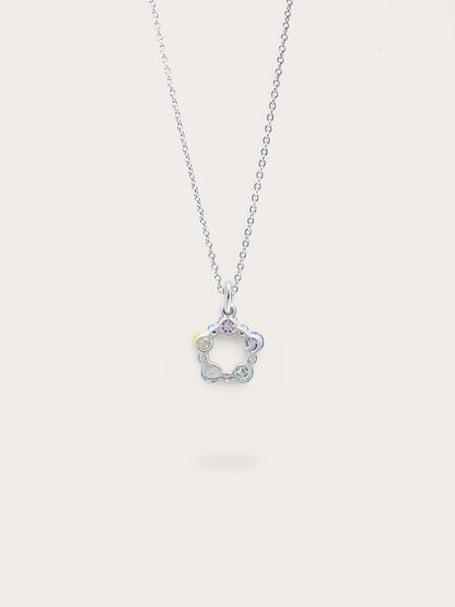 Mth Rainbow Charm S925 Silver Rhodium (2) – Mondays Made Flower & Birthstone Jewelry Singapore
