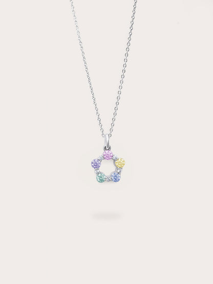 Mth Rainbow Charm S925 Silver Rhodium (1) – Mondays Made Flower & Birthstone Jewelry Singapore