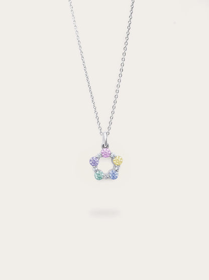 彩虹莫桑石簇項鏈