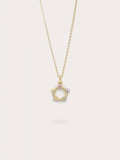 Mth Rainbow Charm 18K Gold (2) – Mondays Made Flower & Birthstone Jewelry Singapore