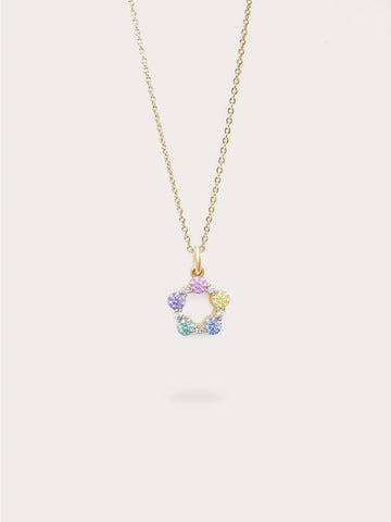 Mth Rainbow Charm 18K Gold (1) – Mondays Made Flower & Birthstone Jewelry Singapore
