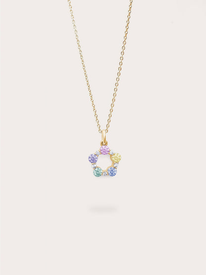 Mth Rainbow Charm 18K Gold (1) – Mondays Made Flower & Birthstone Jewelry Singapore