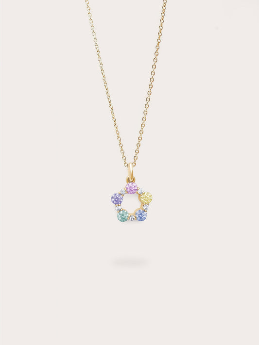 Mth Rainbow Charm 18K Gold (1) – Mondays Made Flower & Birthstone Jewelry Singapore