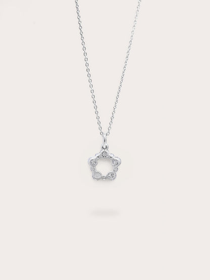 Mth White Moissanite Necklace S925 Silver Rhodium (2) – Mondays Made Flower & Birthstone Jewelry Singapore