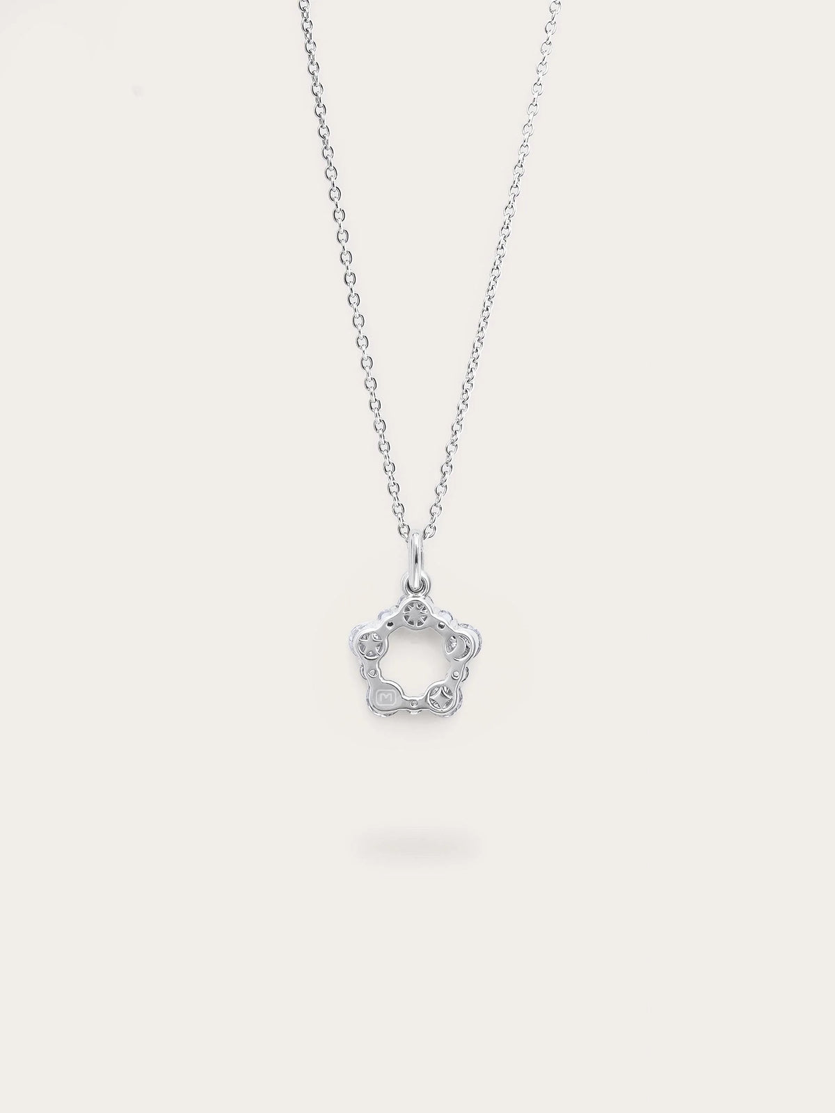 Snowfall White Moissanite Cluster Necklace