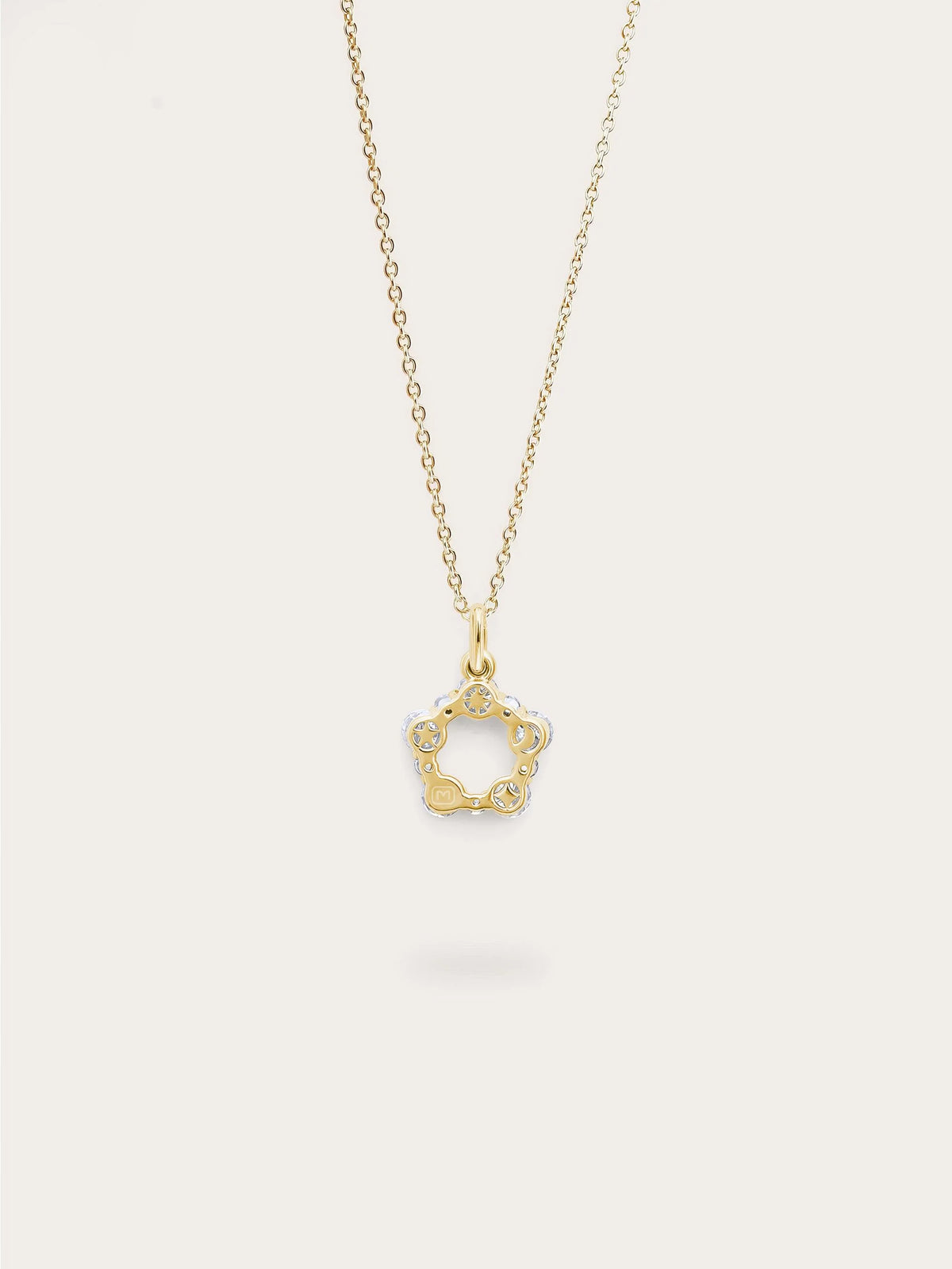 Snowfall White Moissanite Cluster Necklace