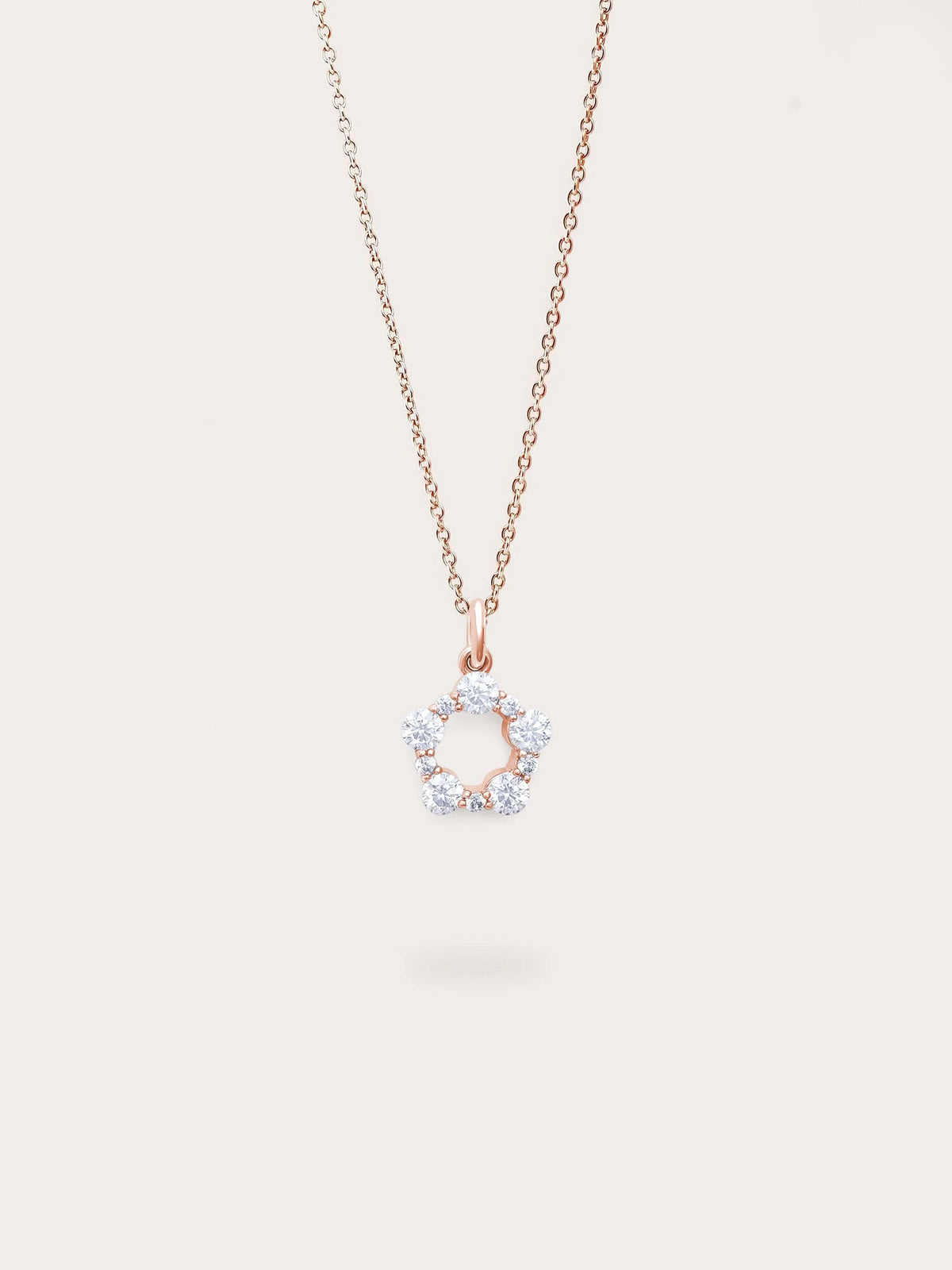 Snowfall White Moissanite Cluster Necklace
