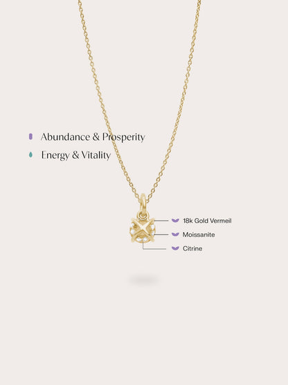 November Birthstone Necklace Citrine 18K Gold (4) – Mondays Made Flower & Birthstone Jewelry Singapore