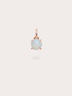 October Birthstone Charm Opal 18K Rose Gold (1) – Mondays Made Flower & Birthstone Jewelry Singapore