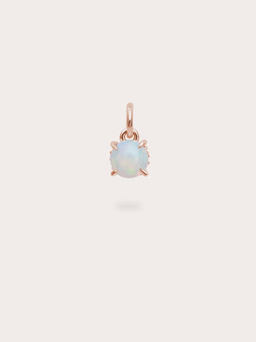 October Birthstone Charm Opal 18K Rose Gold (1) – Mondays Made Flower & Birthstone Jewelry Singapore